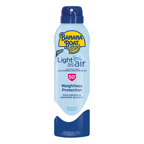 Banana Boat Light as Air Sunscreen Spray SPF 50, 6 Oz